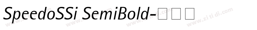 SpeedoSSi SemiBold字体转换